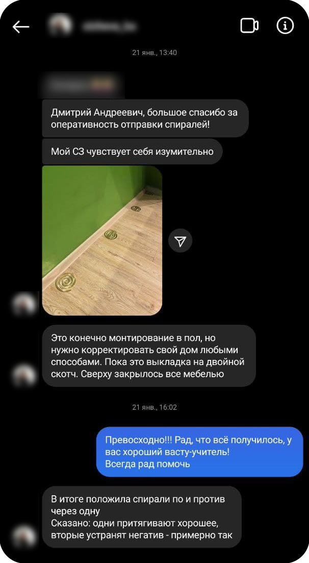 Отзыв васту спирали